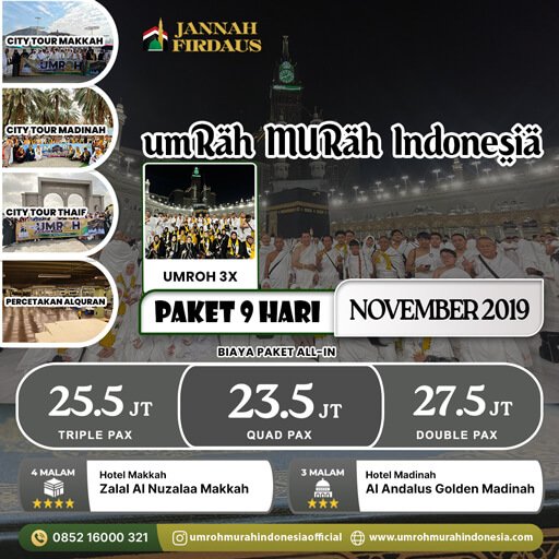 Paket Umroh Bulan November 2019