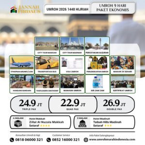 Umroh Murah Indonesia Jannah Firdaus 1 umroh ekonomis 2026 1448 hijriah