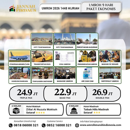 umroh ekonomis 2026 1448 hijriah