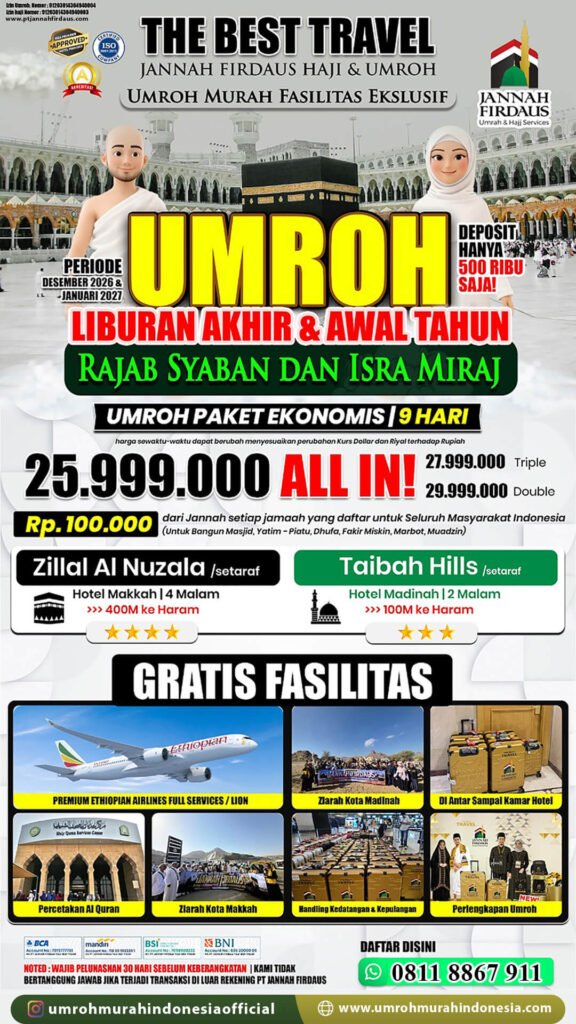paket umroh murah indonesia akhir tahun 2026 ekonomis