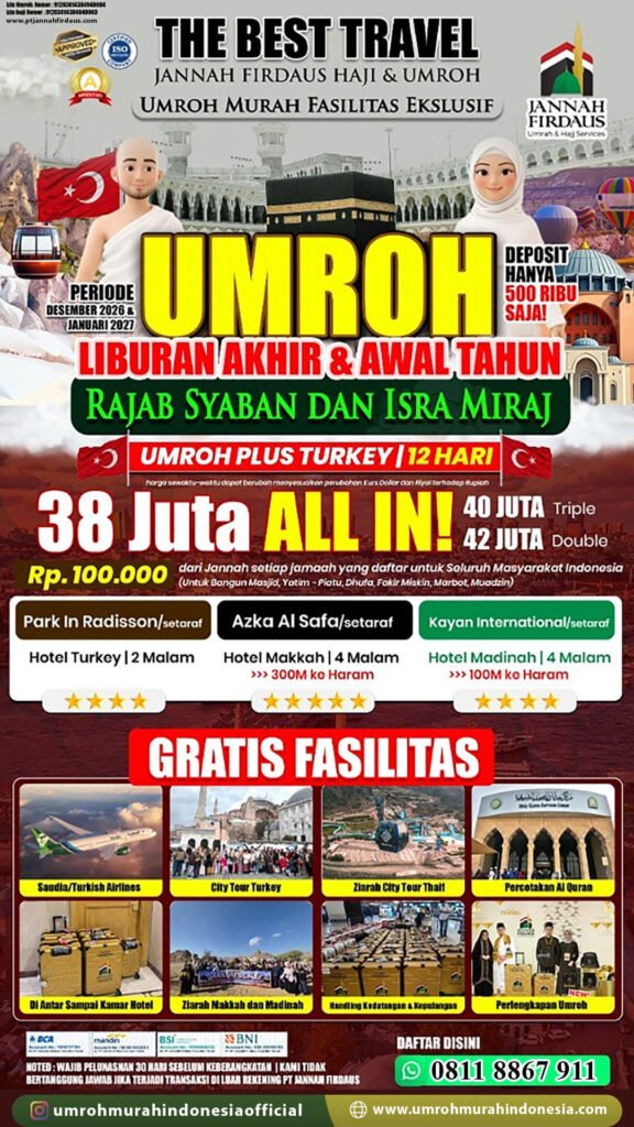 paket umroh murah indonesia akhir tahun plus turki 2026