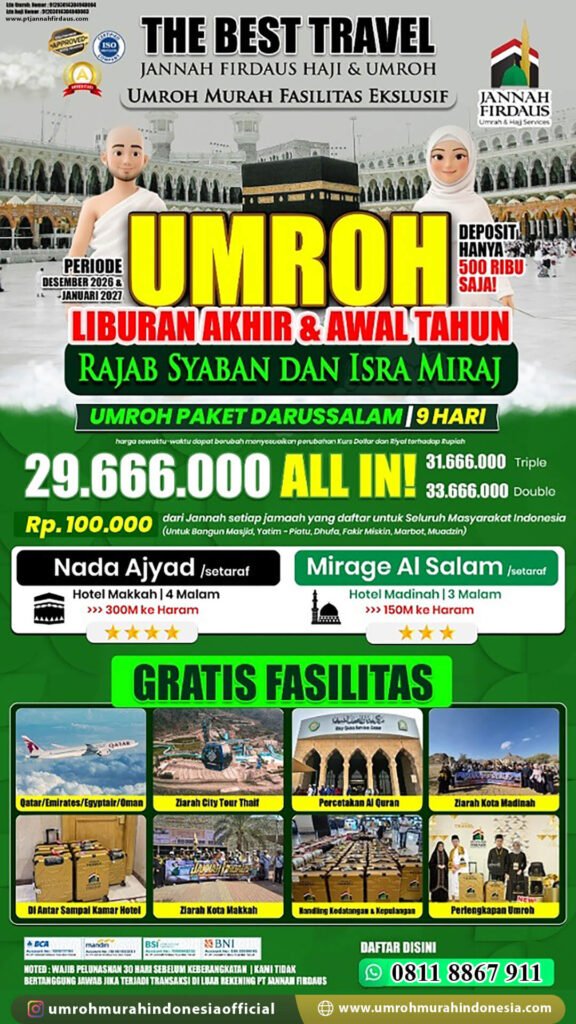 paket umroh murah indonesia awal tahun 2027 darussalam