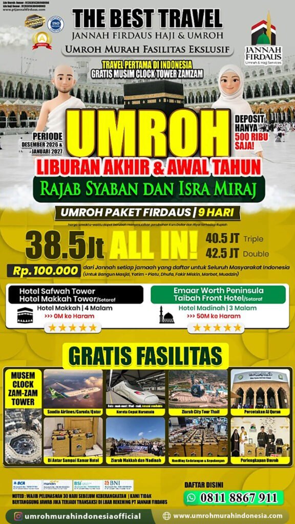 paket umroh murah indonesia awal tahun 2027 firdaus