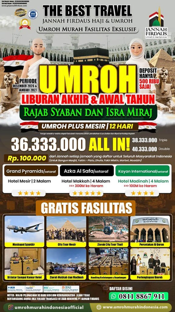 paket umroh murah indonesia awal tahun plus mesir 2027
