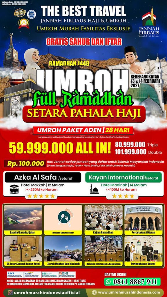 paket umroh murah indonesia full ramadhan 2027 aden