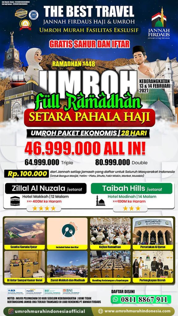 paket umroh murah indonesia full ramadhan 2027 ekonomis