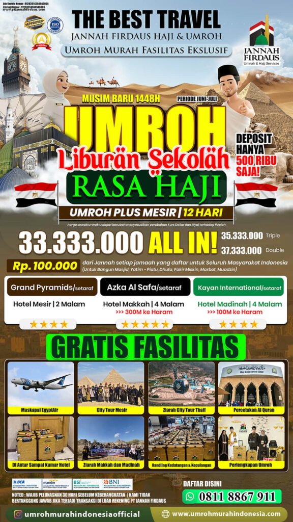 paket umroh murah indonesia plus mesir 2026