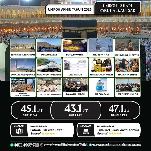 umroh murah indonesia paket akhir tahun 2026 alkautsar