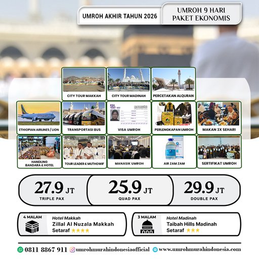umroh murah indonesia paket akhir tahun 2026 ekonomis