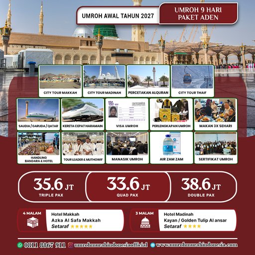 umroh murah indonesia paket awal tahun 2027 aden