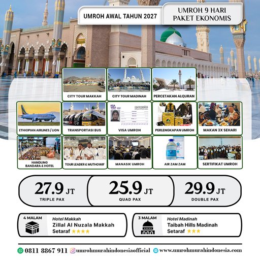 umroh murah indonesia paket awal tahun 2027 ekonomis