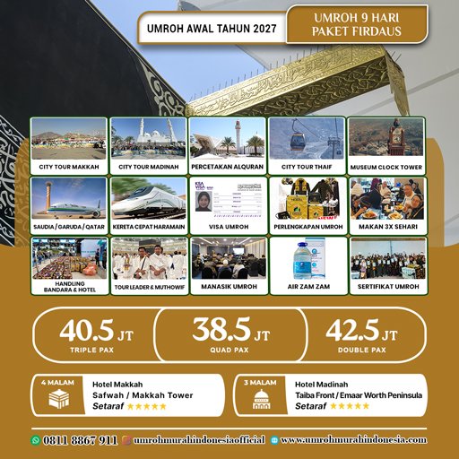 umroh murah indonesia paket awal tahun 2027 firdaus