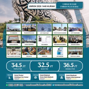 umroh murah indonesia paket plus dubai 2026