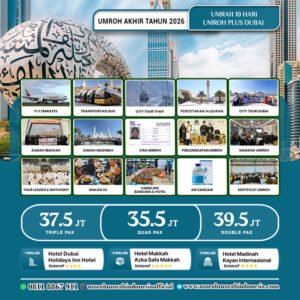umroh murah indonesia paket plus dubai akhir tahun 2026